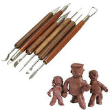 COMIART 6Pcs Carving Clay Sculpting Hand Chisel Modeling Making Woodworking Process Tool