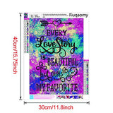 DIY 5D Diamond Painting Kit for adults, Full Diamond Every Love Story is Beautiful, but Ours is My Favorite Embroidery Rhinestone Cross Stitch Arts Craft Supply for Home Wall Decor