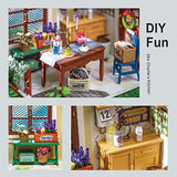 Rolife DIY Miniature Dollhouse Kit Kitchen Diorama Scale Model Gifts for Teens/Adults (Mrs Charlie's Dinning Room)