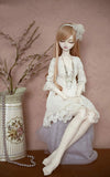 BJD Clothing Sweet White Chiffon Dress Clothes Set for 1/3 BJD SD BB Girl Dollfie Dolls