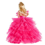 Barbie Signature Pink Collection Doll, Doll (12-inch) with Silkstone Body Wearing Tulle Gown, Gift for Collectors