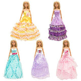 SOTOGO Doll Clothes and Accessories for 11.5 Inch Girl Doll Fashion Include 30 Sets Handmade Fashion Dresses/Wedding Dresses/Party Gown Outfit and 20 Pairs Shoes