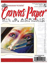 Essentials Canvas Artist Paper Pad 5"X 7"-6 Sheets (3 pack)