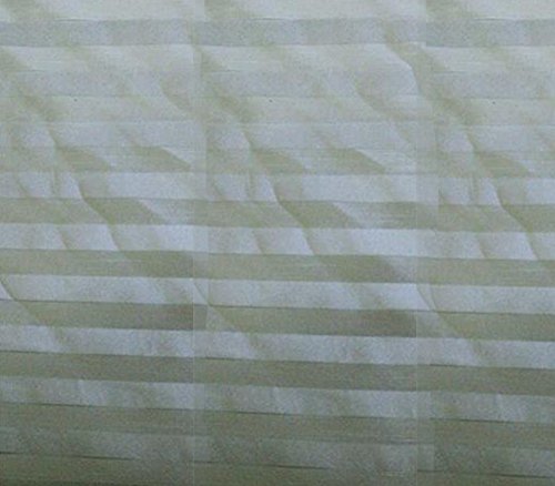 Organza Stripes Fabric 60" Wide Sold By The Yard (WHITE)