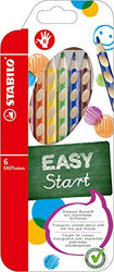 Stabilo EASYcolors, Wallet of 6 Assorted Colouring Pencils for Right-Handers