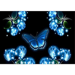 DIY 5D Flowers Diamond Painting Kits for Adult, Casual Digital Painting Full Drill Combination- Arts and Crafts Indoor Wall Decorations (Butterfly-ZS50)