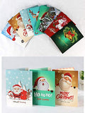 YOBEYI DIY Christmas Card with Diamond Painting Drill by Numbers 8Packs Christmas Tree Santa Claus New Year Greeting Card Christmas Stickers Christmas Gifts (C)