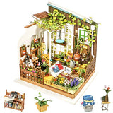 Rolife DIY Miniature Dollhouse Kit, Scale Mini House Model Kit to Build 1:24 Wooden Garden Furniture for Women and Girls Gift for Birthday/Christmas/Anniversary (Miller's Garden)