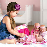 Adora PlayTime Baby Little Princess Vinyl 13" Girl Weighted Washable Cuddly Snuggle Soft Toy Play Doll Gift Set with Open/Close Eyes for Children 1+ Includes Bottle