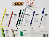 BIC Essentials Writing Set 39-Pieces BIC 39-Pices Essentials Writing Set with an Assortment of Pens, Pencils, Markers, Highlighters and More, Savings Value Pack School and Office Supply