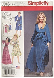 Simplicity 8013 1970's Vintage Fashion Dress Sewing Patterns, Sizes 14-22