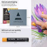 Arteza Oil Pastels for Artists, 60 Soft Oil Pastels in Assorted Colors, Artist Supplies for Blending and Smoothing, for Beginners and Professional Artists
