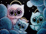 5D Diamond Painting 3 Lovely Owls - NineHorse, Full Round Drill Adult Children DIY Handicrafts, Beautiful Home Decor (11.8x15.7 Inches)