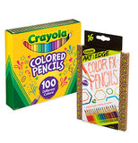 Crayola 100Count Colored Pencil Collection with 16Count Color Fx Metallic & Neon, Amazon Exclusive,