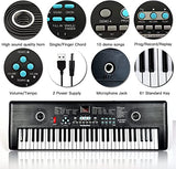 biikoosii 61 Keys Keyboard Piano, Electronic Digital Piano with Built-In Speaker Microphone, Portable Keyboard Gift Teaching for Beginners，electric piano for kids