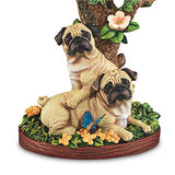 Pug Table Lamp with Linda Picken Art and Sculpted Base by The Bradford Exchange