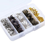 Pandahall 5-Petal Iron Filigree Flower Bead Caps 18x8mm Jewelry Making End Caps About 200pcs/box