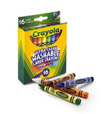 Crayola Large Washable Crayons 16 Pack | Crayola Classic Color Crayons 16 Pack | Includes 5 Color