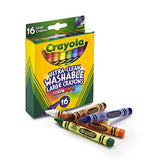Crayola Large Washable Crayons 16 Pack - 2 Packs | Crayola Classic Color Crayons 16 Pack - 2