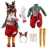 N\C U Canaan B J D Accessories1/6 B J D Doll Clothes Set Winter Christmas Style Outfits For30 C M Dolls Girls Dress Up Toys Accessories