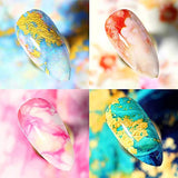 Nail Foil Transfer Stickers, 10 Rolls Marble Nail Foils Marble Nail Art Stickers Holographic Starry Sky Nail Decals Wraps DIY Nail Decoration for Women Girls