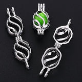 ZEEWELY 10pcs Fruit Silver plating Bead Cage Locket Pendant - Add Your Own Pearls, Stones, Rock