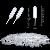 Tomnk 350pcs 4ml Plastic Pipettes Squeeze Transfer Pipettes Suitable for Chocolate, Cupcakes, Strawberries