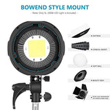 Neewer 200W LED Video Light, Dimmable 5600K LED Continuous Lighting with 2.4G Wireless Remote, CRI 95+, Bowens Mount, 21000LM for YouTube Video, Studio Portrait/Product Photography, Wedding, Interview