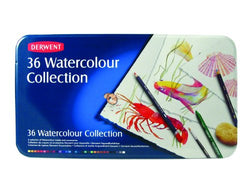 Derwent Colored Pencils, Watercolor, Water Color Pencils, Drawing, Art, Metal Tin, 36 Count