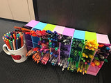 School Desk Pen Caddy Organizer - 4 Piece Set School Equipment Storage Holder for Students,