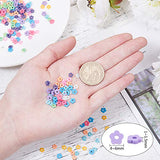 PH PandaHall 4100 pcs 10 Colors 4mm Flat Flower Polymer Clay Spacer Beads Colorful Loose Beads for Earring Bracelet Necklace Jewelry DIY Craft Making