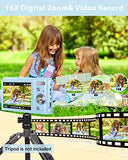 Kids Camera, Lecran Digital Camera Autofocus 1080P 48MP Vlogging Camera with 16X Digital Zoom, LCD Screen, Compact Portable Mini Toy Cameras Gift for Students, Teens, Kids, Girls, Boys (Sky Blue)