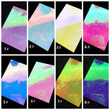 Flame Reflections Nail Stickers - 16PCS Holographic Fire Flame Nail Art Decals 3D Vinyls Nail Stencil for Nails Manicure Tape Adhesive Foils DIY Decoration