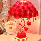 RUIDA Table Lamp, Rose Shade Lamp Desk Lamp, Rose Flower Tree Light for Living Room Bedroom