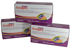 Original Sculpey Sculpturing Compound White Oven-Bake Clay - Great for School and Art Projects -