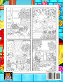 Adult Coloring Book Hello Spring!: A Fun Coloring Gift Book for Adult Featuring Stress Relieving Spring Scenes with Beautiful Flowers, Gardening, Charming Landscapes, Adorable Birds, and Much More!