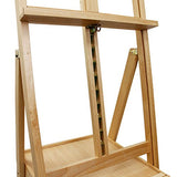 US Art Supply 85 Inch Studio H-Frame Wood Easel with Storage Drawer