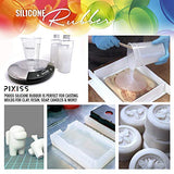 Gallon Silicone Mold Making Kit Liquid Silicone Rubber Bubble Free Translucent Clear Mold Making Silicone, Disposable Epoxy Resin Mixing Cups Clear Plastic 10-Ounce 50-Pack, 15 Tinting Mica Powders