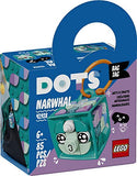 LEGO DOTS Bag Tag Narwhal 41928 DIY Craft Decorations Kit; Gift for Kids Who Like to Make Their Own Bag Tag Accessories; Makes a Cool, Customizable Toy Treat for Self-Expression, New 2021 (85 Pieces)