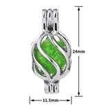 ZEEWELY 10pcs Fruit Silver plating Bead Cage Locket Pendant - Add Your Own Pearls, Stones, Rock