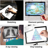 Light Pad A4,HIRALIY Light Board Diamond Painting Durable Aluminium Frame Touch Dimmer LED Diamond Art Light Box with 4 Fasten Clips for Tracing,Drawing,Sketching Animation,Weeding Vinyl