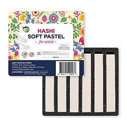 HA SHI Soft Chalk Long Pastels for Professional Artist, Square Non Toxic Art Supplies, Dry Pastels Set (Long Pastels WT 6 sticks)