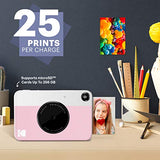 Kodak 2"x3" Premium Zink Photo Paper (100 Sheets) & Printomatic Digital Instant Print Camera - Full Color Prints On ZINK 2x3" Sticky-Backed Photo Paper (Pink) Print Memories Instantly