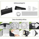 GVM Great Video Maker 80W Photo LED Studio Lighting Kit,LED Video Light Octagon Softbox Lighting Kit,Continuous Output Lighting Kit,5600K Daylight Bowens Mount for Portrait Product Fashion Photography