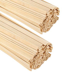 Pllieay 128 Pieces 11.8 Inch Bamboo Sticks, Bamboo Strips, Strong Natural Bamboo Sticks for Sign-Making, Kites, Bridges, Doll Houses and Craft Projects