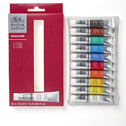 Winsor & Newton Designers Gouache Paint Set, 0.4 Fl Oz (Pack of 10), 10 Colors