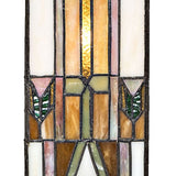 14" Stained Glass Mission Style Hurricane Accent Lamp