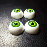 4pcs(2 Pairs) BJD 20MM Dolls Eyes Plastic Eyeballs Reborn Acrylic Doll Accessories Mix 4 Colors Half Round Eye for Toys DIY Doll Brown Color 2 Pairs Eyes