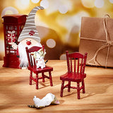 PH PandaHall 2pcs Dollhouse Chairs 1/12 Scale Miniature Furniture Chairs Tiny Furniture Model Chair for Crafts Dollhouse Accessories Home Decor Photography Props,1.5x1.5x3inch