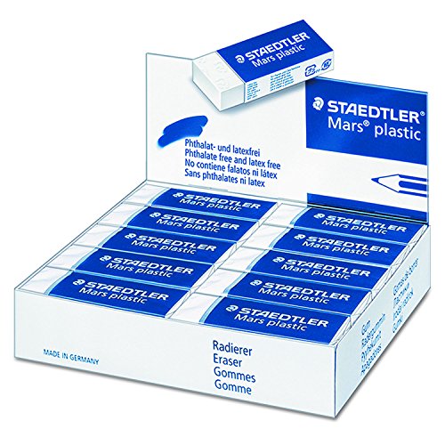 Staedtler Mars Latex-Free Eraser, White, 20/Pk (Package may vary)